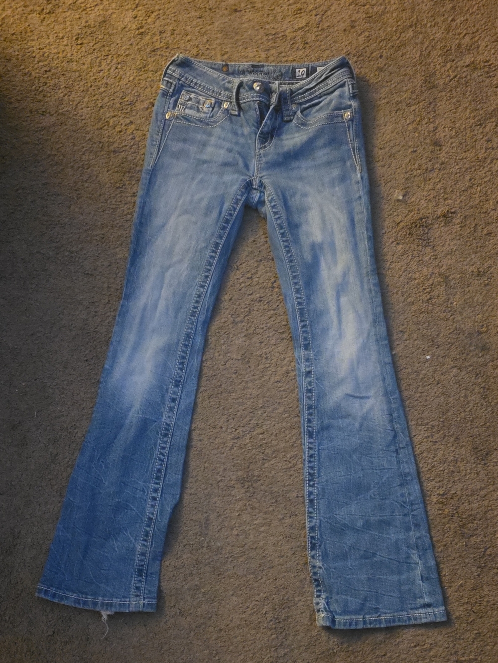 MISS ME- Girls Light Blue Bootcut Jeans